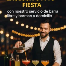 Servicio de Barman Profesional con Barra Libre para eventos 