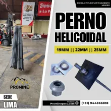 Perno Helicoidal 19mm Anclaje seguro con resina o cemento