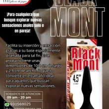 Plug Anal De Silicon Black Mont FACIL DE INSERTAR 