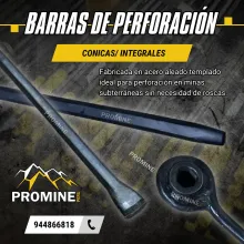 Barras de Perforación Cónica e Integral minero