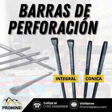Barra de Perforación Cónica e Integral Exploracion en mina