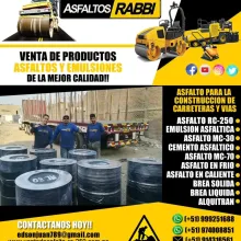 GRAN VENDEDOR DE ASFALTO LIQUIDO RC-250 PINTURA ASFALTICO