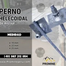 Perno Helicoidal Fijación Robusta