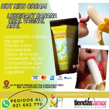 HOT KISS Lubricant Banana Cream Personal Body Grease Oral Va