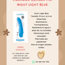 VIBRADOR CLASSIX MR. RIGHT LIGHT BLUE