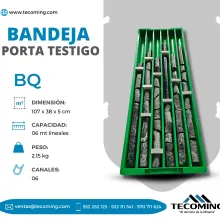 BANDEJA PORTA TESTIGO BQ REFORZADA PARA MUESTRAS MINERAS