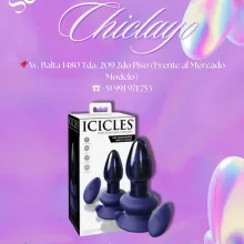 A-VIBRADOR ICICLES VIDRIO AZUL N 85