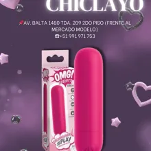 VIBRADOR OMG BALA RECARGABLE ROSA
