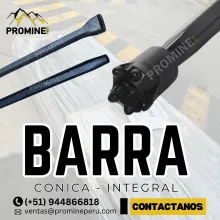 Barra Cónica Barreno Integral Perforación