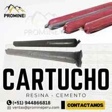 Cartucho de Cemento Resina Cápsulas Minera