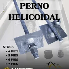 PERNO HELICOIDAL PRODUCTO MINERO