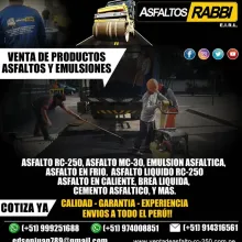 VENDO RC-250 ASFALTO MC-30 ASFALTO EN FRIO EMULSION