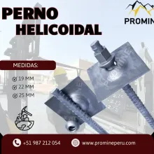 Perno Helicoidal Estabilidad Total en Trabajo Subterránea