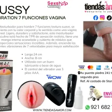 VAGINA PUSSY VIBRATION 7 FUNCIONES Retardantes Potencia Sexu