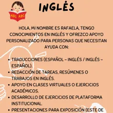 Se realizan trabajos de inglés.