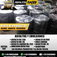 VENDO ASFALTO RC250 EMULSION ASFALTICA MODIFICADA ALQUITRA