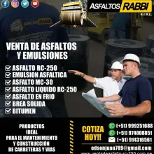 VENDO ASFALTO RC250 PRODUCTO ORIGINA ENVIO A TODO EL PERU