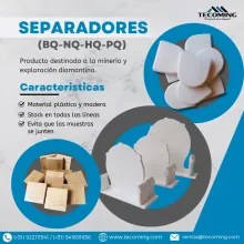 Separadores para Testigos de Proyectos Mineros