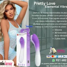 Vibrador Elemental Pretty Love Morado Blanco juguetes 