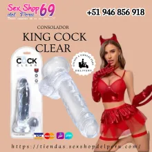CONSOLADOR KING COCK CLEAR 5 CON TESTICULO. 946 856 918