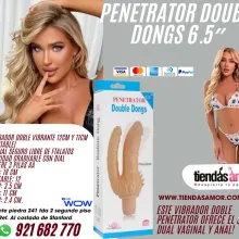 Penetrator Double Dongs 6.5 juguetes Masturbadores Lubrica