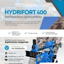 MÁQUINA HYDRIFORT 400 POTENTE Y EFICIENTE EN PERFORACIÓN