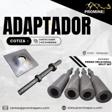 Adaptador Split Set y Perno Helicoidal Conector Minero