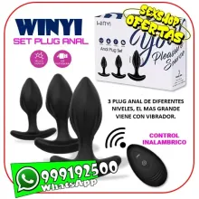 WINYI - SET PLUG ANAL VIBRADOR - SEXSHOP OFERTAS MIRAFLORES