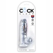 CONSOLADOR KING COCK CLEAR 5 CON TESTICULO 946 856 918
