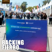 Backing Fierro Exterior Reforzado Estructura Metálica de A