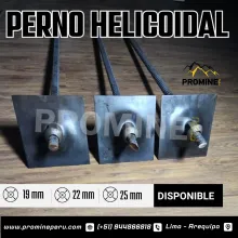 PERNO HELICOIDAL PLACA Sostenimiento Pesado