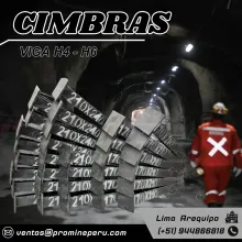 Cimbras en Viga H Arco Minero