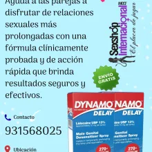 DYNAMO DELAY MAYOR DURACION Y MAS PLACER SEXSHOP PUENTE 