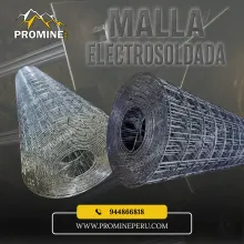 Malla Electrosoldada 4×4 Alambre Negro Minero
