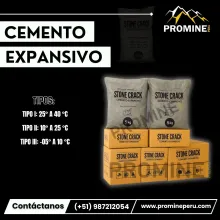 El cemento expansivo es un material técnico sin explosivos 