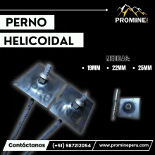 Pernos Helicoidales Máxima Sujeción en Minería