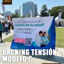 Backing De Tensión Modelo C - Estructura Curva Publicitaria