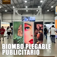 Biombo Plegable Publicitario - Separador de Ambientes Móvil