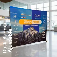 Rack Banner Ajustable Premium - El Soporte Multimedida Defin