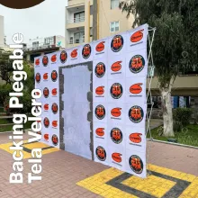 Backing Plegable de Tela Velcro Montaje Express