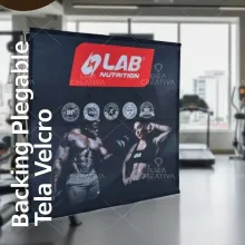 Backing Plegable de Tela Velcro - Armado Express en 30 Seg