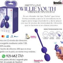 VIBRADOR TIPO HUEVO WILLIE YOUTH juguetes lubricantes 