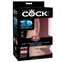 A-CONSOLADOR KING COCK PLUS 65 TRIPLE DENSIDAD CON BOLAS