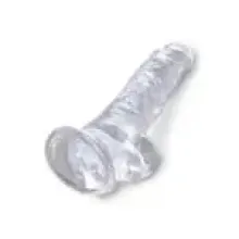 B-CONSOLADOR KING COCK CLEAR 5 CON TESTICULO