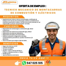 tecnico mecanico de montacargas de combustion y eléctrico