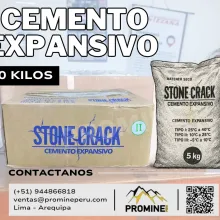 Cemento Expansivo Rompe Roca - 20 kilos