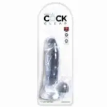 B-CONSOLADOR KING COCK CLEAR 7 CON TESTICULOS