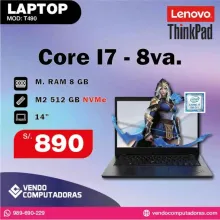 Laptop Lenovo ThinkPad Core i7 8va. Generacion