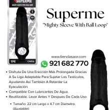 Superme Funda para Pene Extensión Sleeve juguetes lubricant