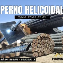 Perno Helicoidal 19mm Anclaje de Alto Desempeño